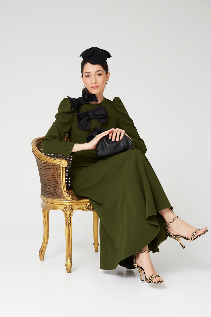 VESTIDO LONA VERDE
