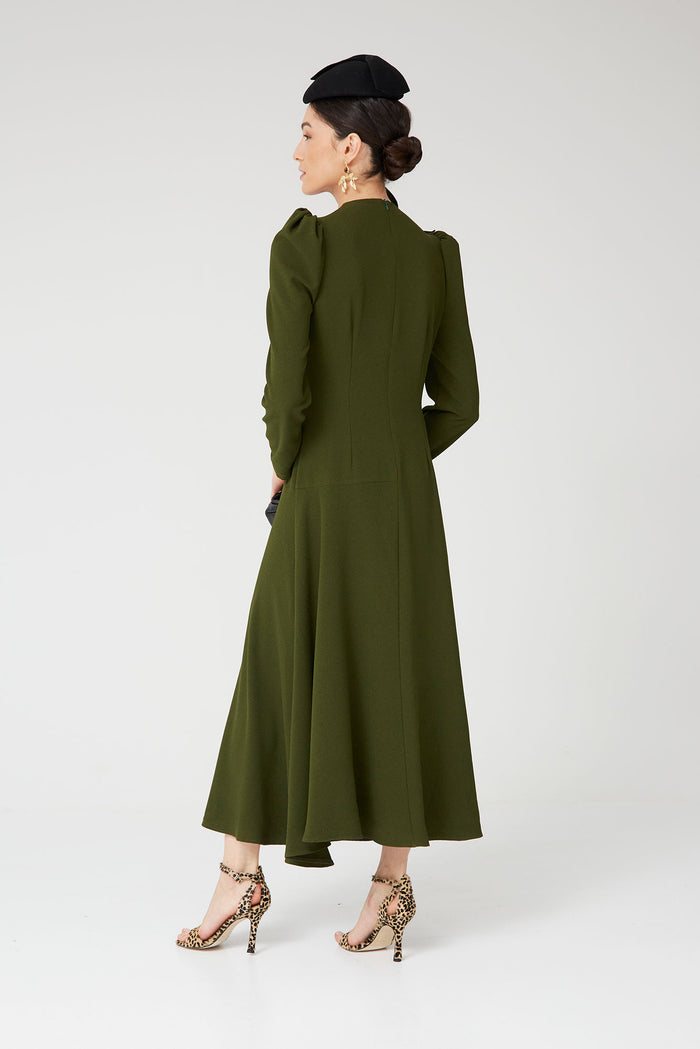 VESTIDO LONA VERDE
