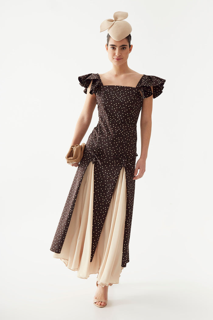 VESTIDO NORA LUNARESMARRÓN