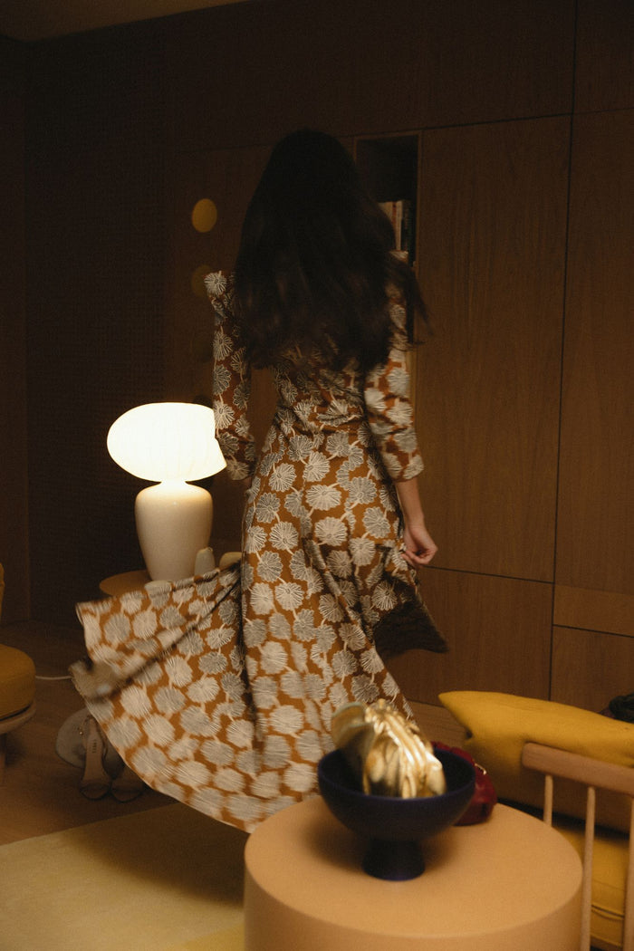VESTIDO RENÉ MOSTAZA