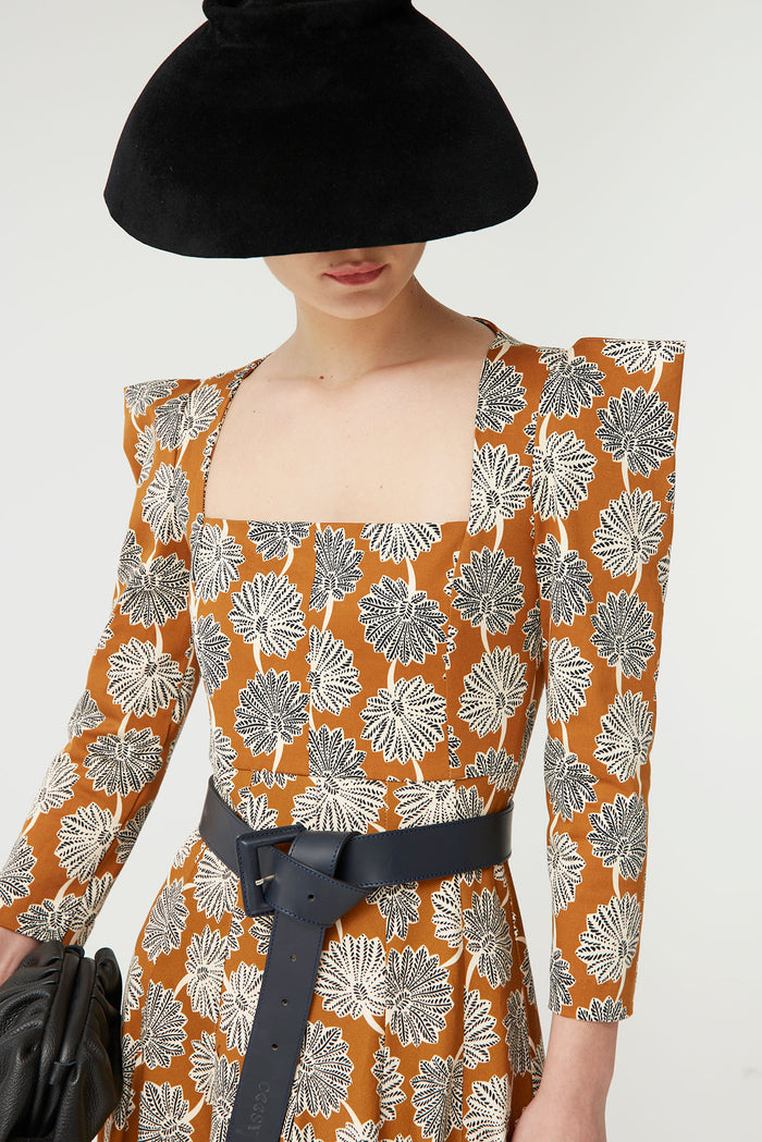 VESTIDO RENÉ MOSTAZA