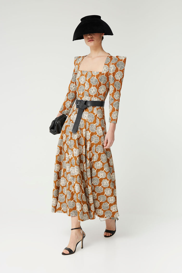 VESTIDO RENÉ MOSTAZA