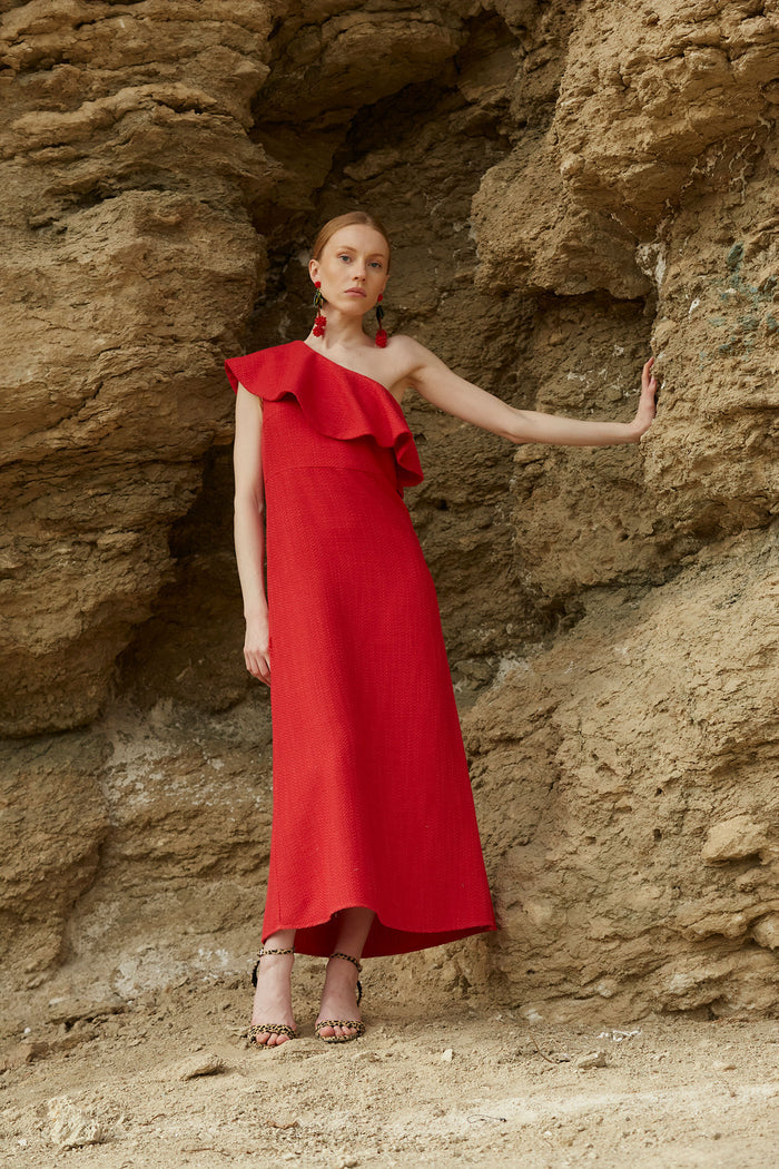 VESTIDO TIRSA ROJO
