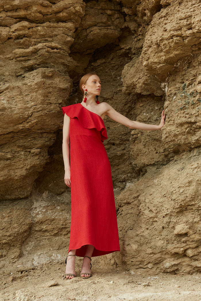 VESTIDO TIRSA ROJO