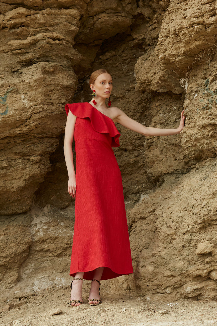 VESTIDO TIRSA ROJO