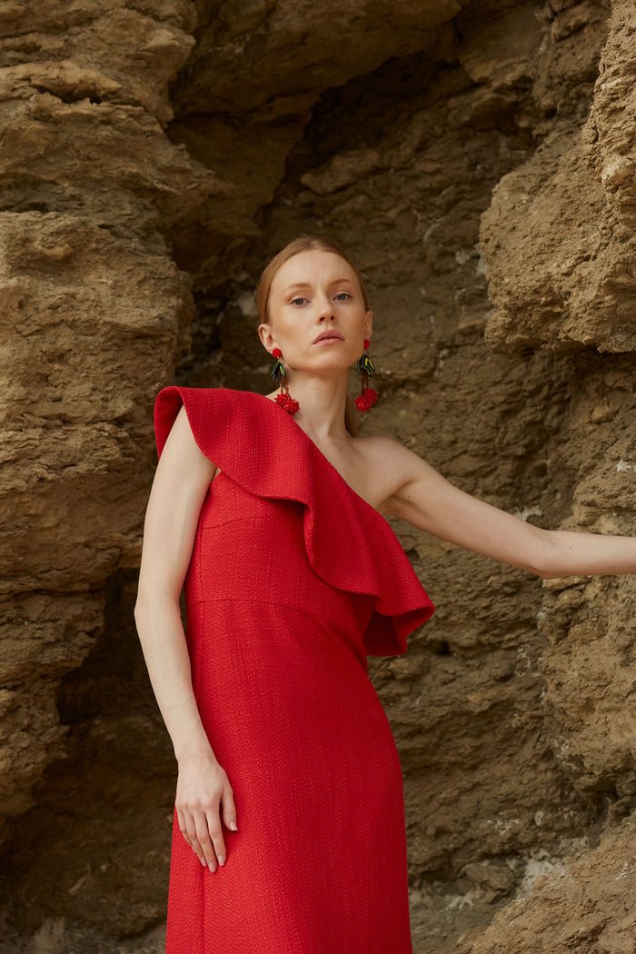 VESTIDO TIRSA ROJO