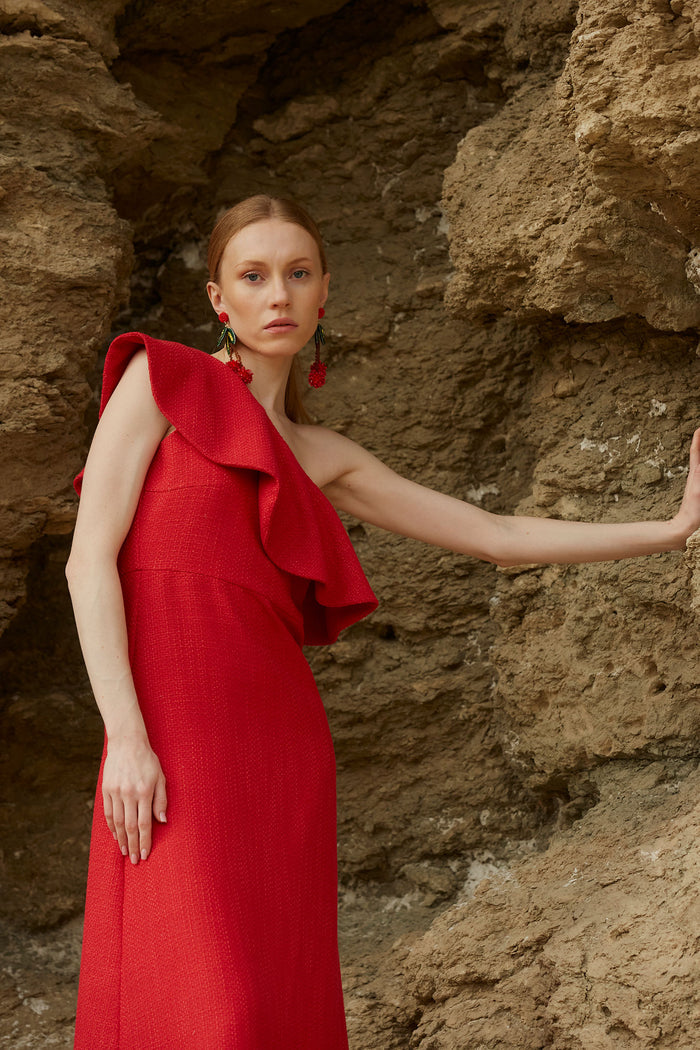 VESTIDO TIRSA ROJO