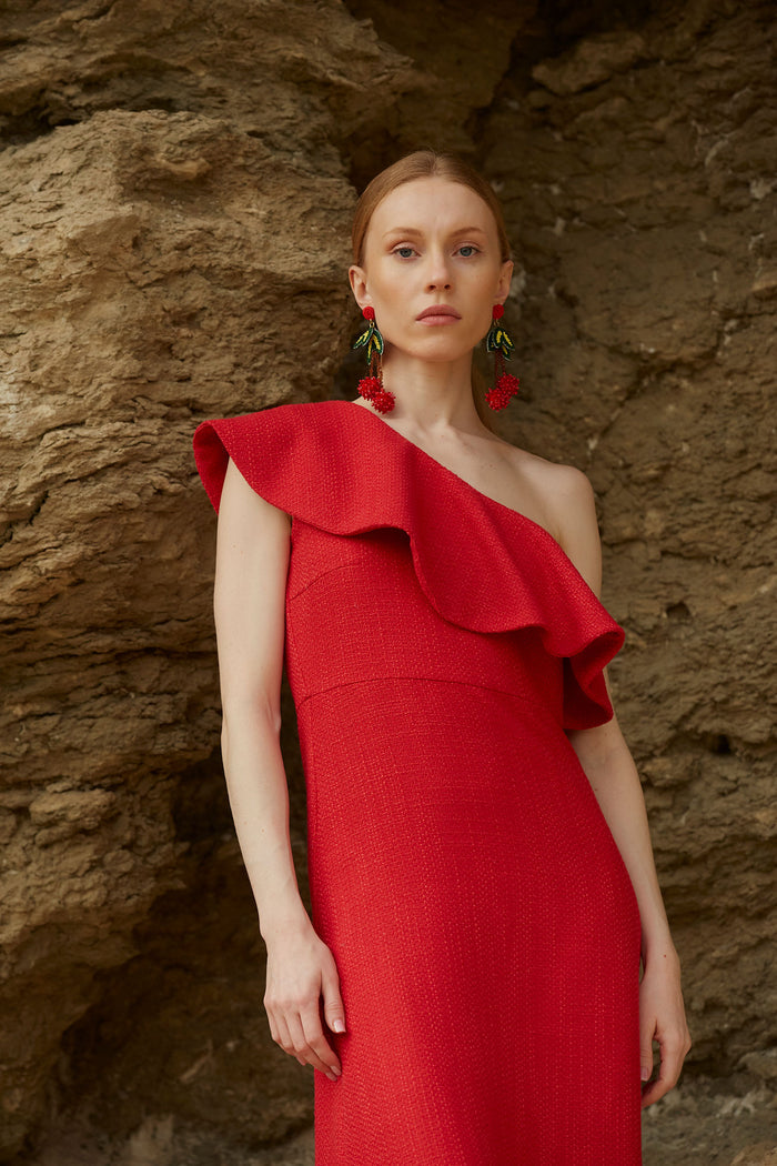 VESTIDO TIRSA ROJO