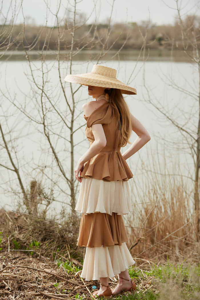 VESTIDO VANINA CAMEL