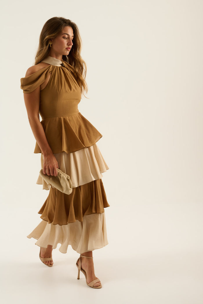 VESTIDO VANINA CAMEL