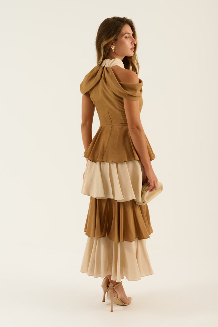 VESTIDO VANINA CAMEL