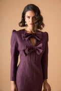 VESTIDO YETTA BERENJENA