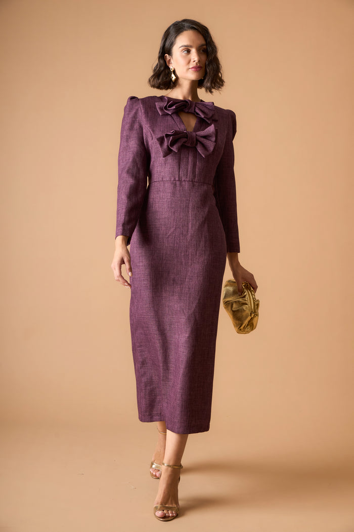 VESTIDO YETTA BERENJENA