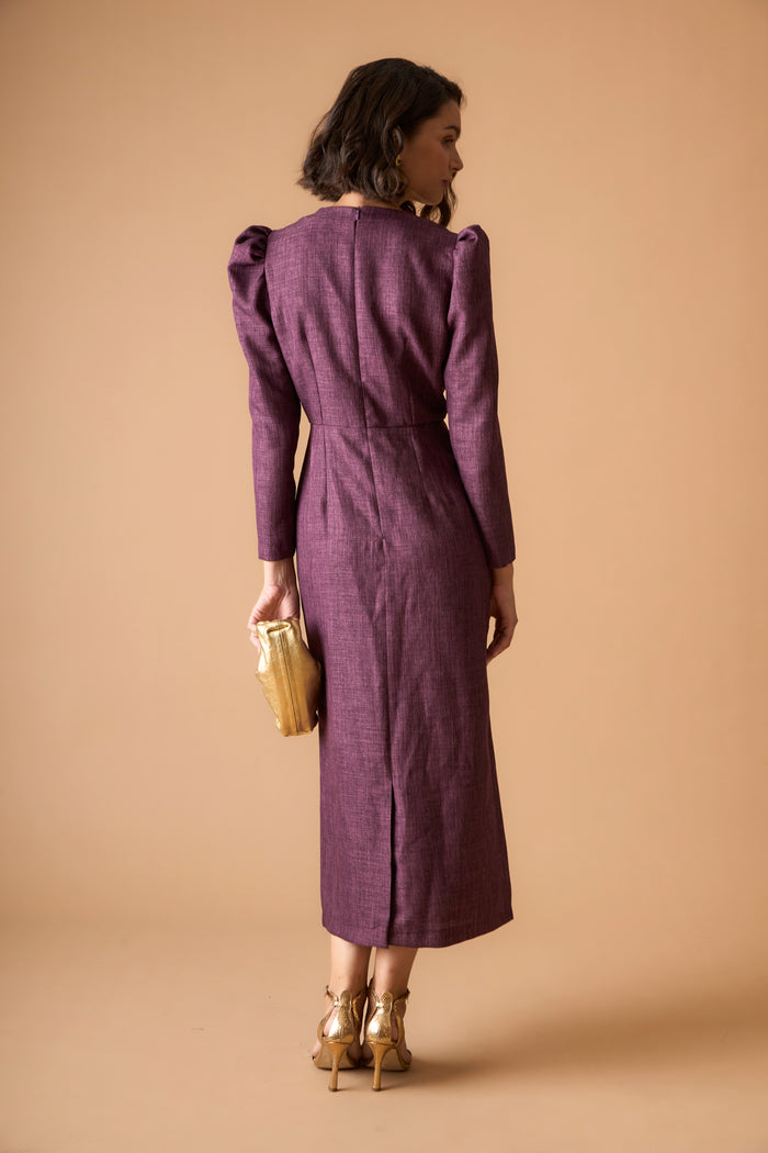 VESTIDO YETTA BERENJENA