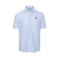 Virginia Featherweight Flex Polo Camden White with Blue Stripe
