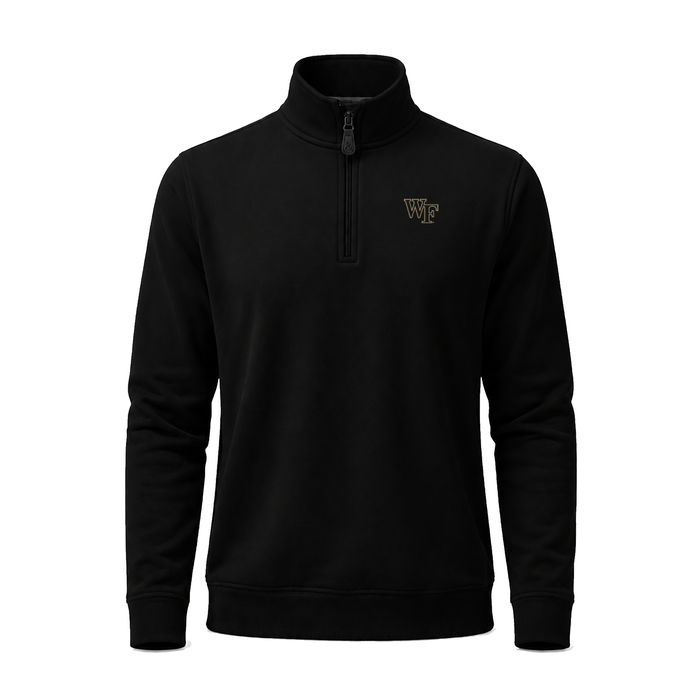 Wake Forest Cloud Cotton Quarter Zip Pullover Black