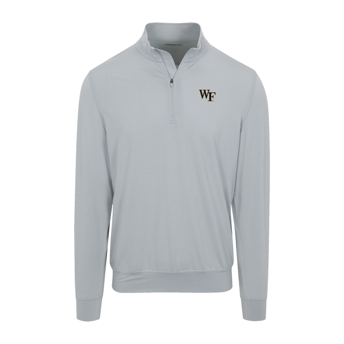 Wake Forest Velocity Performance Quarter Zip Light Grey