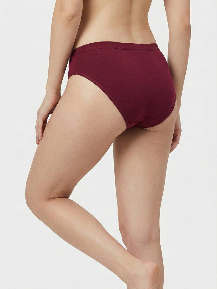Women Seamless Mid-Rise Breathable & Comfort Fit Briefs (Pack Of 3)