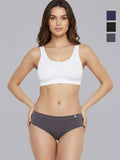 Women Seamless Mid-Rise Lightweight & Breathable Briefs (Pack Of 3)