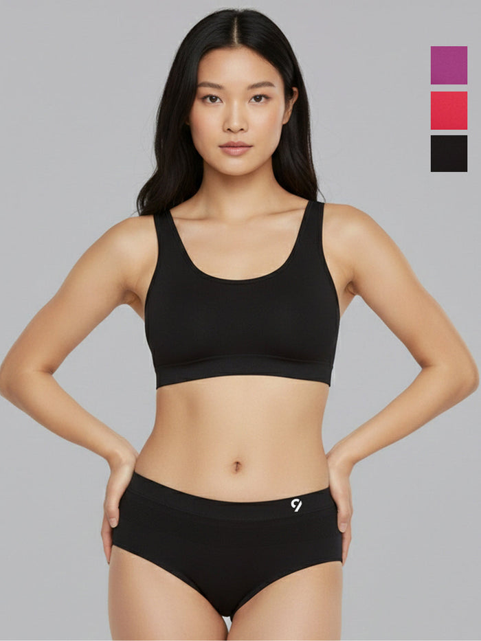 Women Seamless Mid-Rise Lightweight & Breathable Briefs (Pack Of 3)
