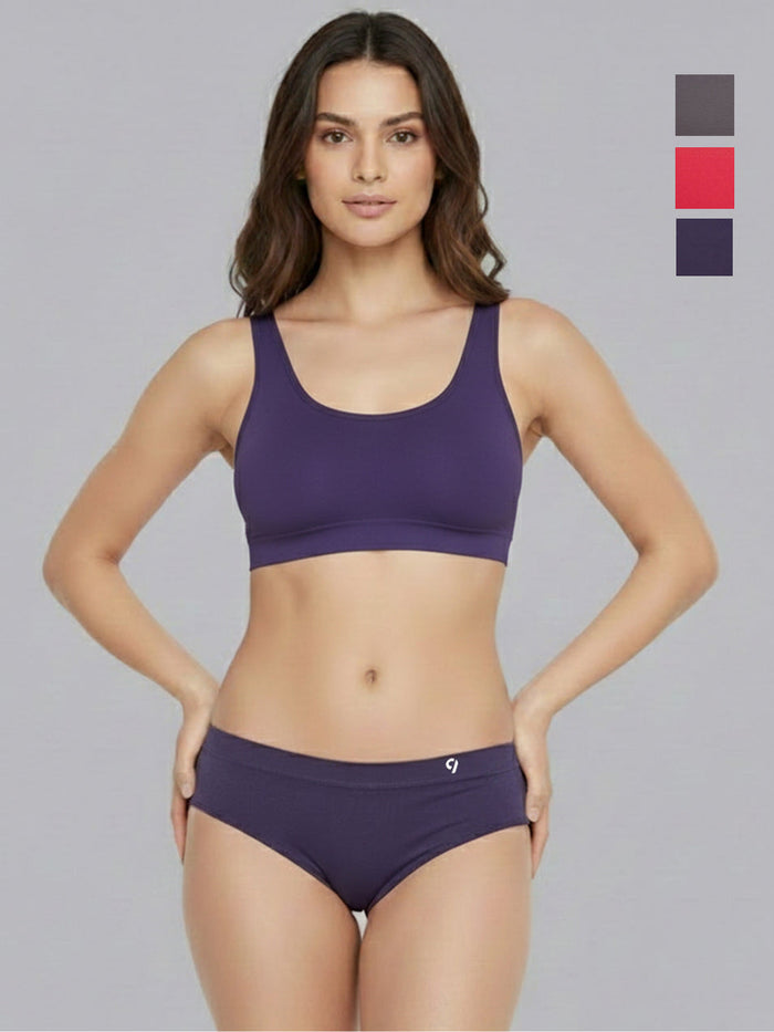 Women Seamless Mid-Rise Lightweight & Breathable Briefs (Pack Of 3)