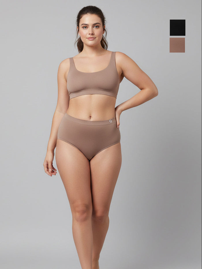 Women's Seamless Hipster Soft & Breathable Briefs (Pack of 2)