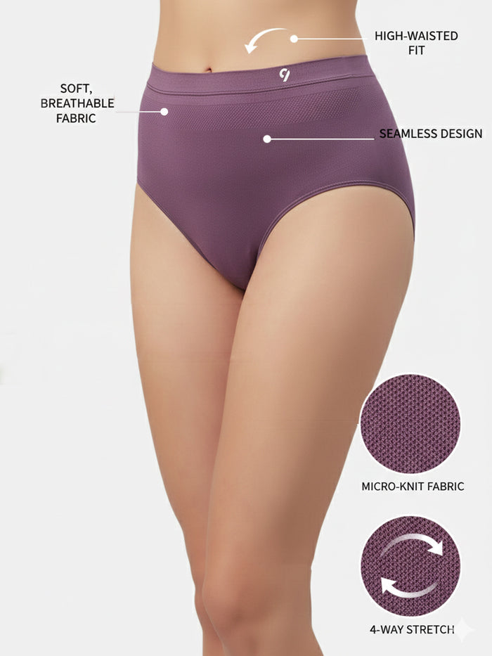 Women's Seamless Hipster Soft Stretch,Breathable Briefs