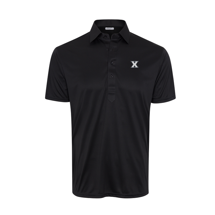 Xavier Semi-Spread Collar Polo Black