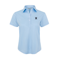 Xavier Women's Cap Sleeve Semi Spread Polo Sky Blue