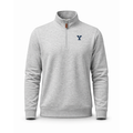 Yale Heather Cloud Cotton Quarter Zip Pullover Light Grey